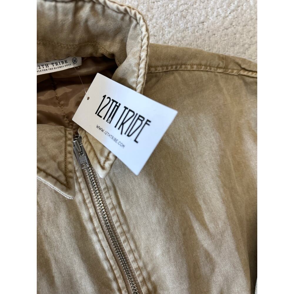 NWT* 12th Tribe Oversized Canvas Bomber Jacket Medium - Picture 4 of 8